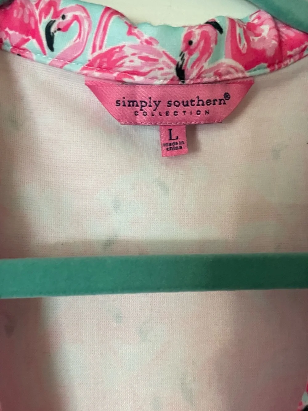 Simply Southern Pink Flamingo Print Sleeveless Mini Dress - Picture 4 of 7